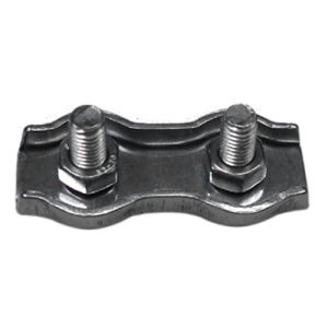 Sujetacable plano acero inoxidable 2 tornillos