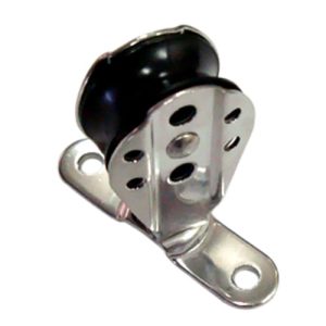 Polea giratoria base plana máx. 8 mm Ø