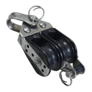 Polea doble rodamiento y arraigo 6 mm Ø