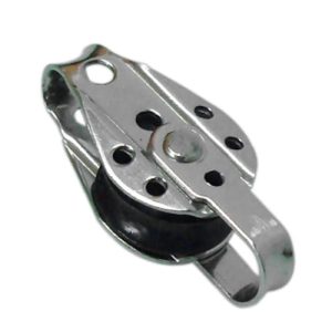 Polea simple con arraigo máx. 6 mm Ø