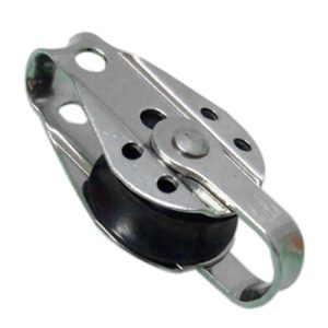 Polea simple con arraigo máx. 8 mm Ø