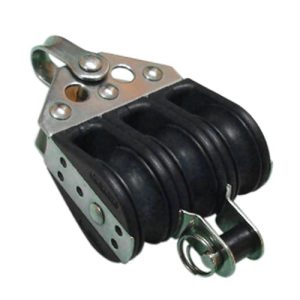 Polea triple rodamiento y arraigo 6 mm