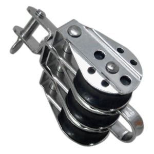 Polea triple giratoria máx. 10 mm Ø