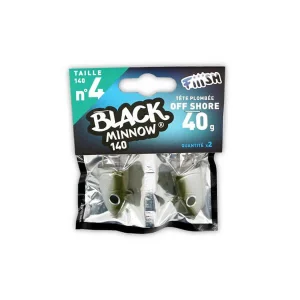 Cabeza plomada Black Minnow Nº4 140 Off Shore - 40 g Khaki